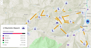 Skiing map